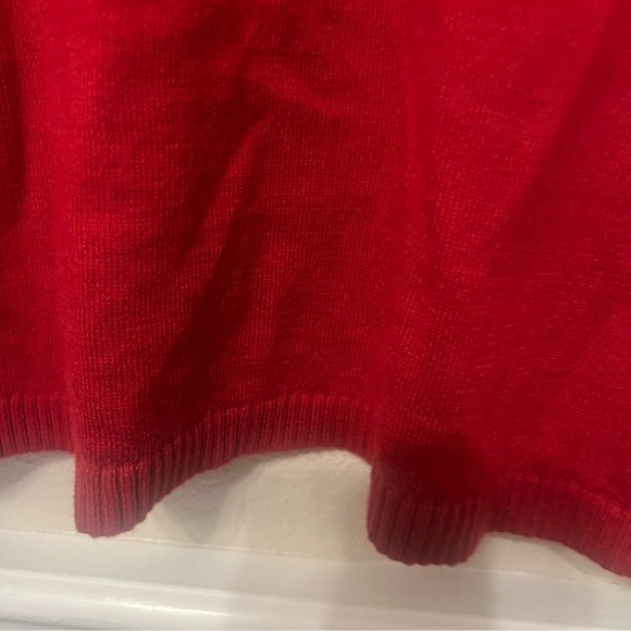 PETITE SMALL J Jill true Red Scoop Neck
Lightweight Ribbed Sides Sweater - Picture 8 of 16